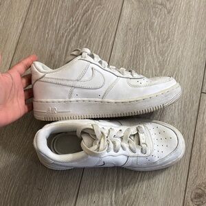Nike Air Force 1’s Kids Size 4.5 White Sneakers